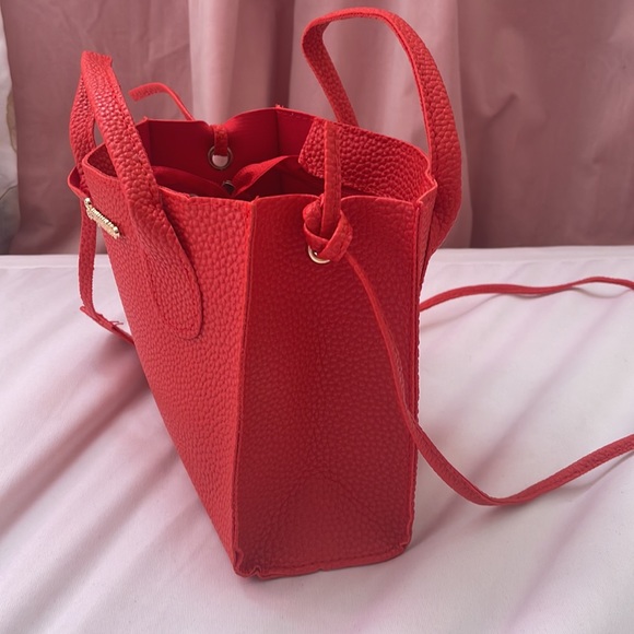 Mini red shoulder crossbody bag - Picture 3 of 6